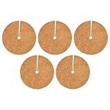 Marchfunny 10 Stück natürliche Kokosmatten-Set, runde Pflanzenschutzscheiben, Anti-Gras, biologisch abbaubar, Mulchmatten für Innen- und Außenbereich, Gartenarbeit, 30 cm, 25 cm, Braun