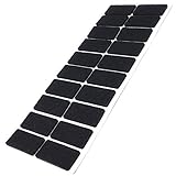Adsamm® / 20 x Selbstklebende Filzgleiter/Schwarz / 20x40 mm/Rechteckig/Möbelgleiter aus Filz mit 3.5 mm Stärke/Möbel- und Bodengleiter