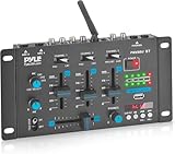Pyle DJ Controller, DJ Mischpult für PC & Bluetooth– DJ Pult für Anfänger & Profis, Mini Mischpult 23,5cm als Mixer mit 3 Kanäle & vielfältige Anschlussmöglichkeiten als Digital Bluetooth
