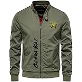 PBHYDFN Übergangsjacke Co. bra kai, Warme Militär Feldjacke, Unisex Sport Cargojacke für Herbst Winter, Cargojacke(Green,XL)
