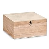 Zeller 15127 Aufbewahrungsbox, Holz, ca. 26 x 26 x 12,5 cm, Deko, basteln, Schmuckkiste