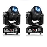 2 Stück Mini 30W Moving Head LED Bühnenlicht Beam, RGBW LED Partylichter DMX512 9/11CH Soundsteuerung für Disco DJ Party Clubs