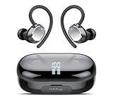 Bluetooth Kopfhörer Sport, 2025 in Ear Kopfhörer Kabellos Bluetooth 5.3 mit HD Mic, Herausragender Sound, 128 Std Spielzeit, Comfort Fit, Dual LED-Anzeige, IP7 Wasserdicht Ohrhörer mit Ohrhaken