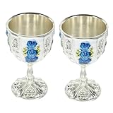 jojofuny 2 Stück Teiliges Retro Eisenkunst Weinglas Kleine Stabile Trinkbecher für Zuhause und Bar Vielseitige Vintage Cocktail Whiskeybecher mit Elegantem Design Langlebig und Dekorativ