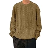 Pullover Herren Strick, Strickpullover Herren Langarm Pullover Stretch Sweatshirt Basic Flexibel Sweater Longsleeve Pulli Freizeit Kleidung Modern Sweatshirts Casual Arbeitspullover