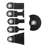 6 Stück Standard Oszillierende Multi Tools Sägeblätter Elektro Werkzeuge Cutter, Stahl mit Hohem Kohlenstoff Gehalt Material, Tauch Schnitte, Universal Fitting, Heimwerker
