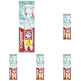 Colgate Zahnbürste Max White, mittel, 2 Stück - Handzahnbürste für natürlich weiße Zähne, mit mittelharten Borsten (Packung mit 5)