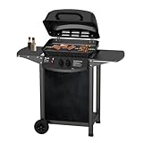Topwish Gasgrill 2 Brenner, Klein für Balkon, Outdoor Grillwagen Mit Druckminderer und Gasschlauch, 106.44*55.6*103.85 cm, Geeignet für DE,AT,SK,CH,LU, für 50 mbar, 6.0 kW