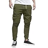 Jogginghose Herren Baggy Trainingshose Sporthose Herren Lang Elastische Cargohose Arbeitshosen Männer Freizeithose Outdoor Hosen Laufhose Sweatpants Fitnesshose Sweathose Wanderhose Jogger Hose