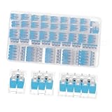 Ipetboom 75 Stück Teiliges Kabelverbinder Set mit Kompaktem Hebel Transparente Verbindungsklemmen für Sicheres Kabelverdrillen Wiederverwendbar mit Prüfloch Geeignet für Verschiedene
