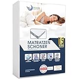 Matratzenschoner 200 x 200 cm Wasserdicht Made in EU und Oeko-TEX Zertifiziert von Dreamzie - Atmungsaktive Matratzenauflage