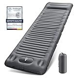 JEMULICE Isomatte Camping Selbstaufblasend, 12CM Verdicktes Luftmatratze Camping mit Fußpresse Pumpe & Kissen, Kleines Packmass Wasserdicht Schlafmatte Kompakte und Leichte für Outdoor