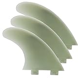 Tri G5 Surfboard Finnen für FCS Finnen SUP Surfing Fin 1 Center + 2 Side 3 Colors (Hellgrün)