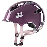 uvex oyo - leichter Fahrradhelm für Kinder - individuelle Größenanpassung - erweiterbar mit LED-Licht - plum - dust rose - 50-54 cm
