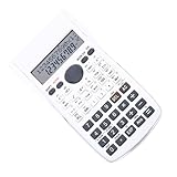 Wissenschaftlicher Taschenrechner, 12-stellig, 240 Funktionen, Multifunktionaler Taschenrechner mit Großem Display und Schiebedeckel für Schülerprüfungen (Einfaches Weiß)