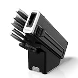 Ninja StaySharp Messerset, 6-teiliges Edelstahl-Messerset mit integriertem Messerschärfer, mit Küchen- und Kräuterschere, Schwarz K62006EUUK