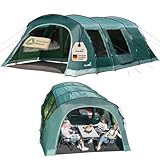 Skandika Tunnelzelt Kaupanga 6 Protect | Campingzelt für 6 Personen, wasserdicht, 3000 mm Wassersäule, dunkle Schlafkabine, Familienzelt | Zelt für Outdoor, Camping, Festivals