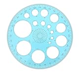 Kreisschablone zum Zeichnen Kreis Schablonen zum Malen Kreis Schablone Multifunktionales Messschablonen Lineale Zeichenschablone für Lernen Entwerfen Büro Circle Stencil