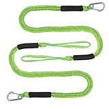 EFUTURETIME 2 x Boot Festmacherleine Bungee Dock Lines 10cm (4 Feet), Festmacher Seil Quick Release mit Auge und Haken, Tauwerk Bootszubehör für Boote, Motorboot, Grün