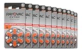 Rayovac Extra Hörgerätebatterien Größe 13 Langlebige quecksilberfreie Zink-Luft-Hörgerätebatterien - 1,45 V (60 Batterien)