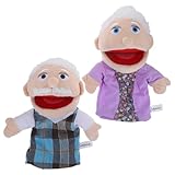 ibasenice 2 Stück Charakter-Handpuppe handpuppen für Erwachsene interaktive Puppen Plüschhandpuppen Handpuppen für Einhorn Kinderhandspielzeug realistische Figurenpuppe PP Baumwolle