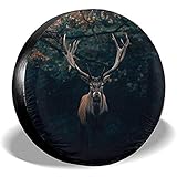 Hiram Cotton Spare Tire Cover Reserverad Reifenabdeckung Geländewagen Extreme Speed ​​Overdrive Universal (15 Zoll)
