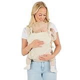 Ickle Bubba Seren 3-in-1 Babytrage - Ergonomische, atmungsaktive Babytrage mit Vorder- und Rückenpositionen, verstellbaren Trägern & Aufbewahrungstasche - 10 Wochen bis 24 Monate (Stein)
