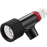 CO2-Inflator-Kopf für Mountainbike, schnelles Pumpen von Fahrrädern mit Manometer, Aluminiumlegierung, CO2-Fahrrad-Reifenfüller