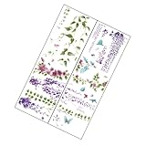 Parliky 1Blatt Wisteria Wandaufkleber Selbstklebendes Wandtattoo für Raumgestaltung Wohnzimmer Schlafzimmer und Dekorative Pflanzen Wanddekoration