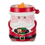 Staymoment Elektrische Duftlampe für Wachs Weihnachtsdeko: Weihnachtsmann Keramik Wachslampe Duftlampen Elektrisch Wax Tischdeko Weihnachten Deko Innen