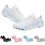 POIUIYQA Badeschuhe Herren Damen Wasserschuhe Schnell Trocken Barfusschuhe Sommer Beach Surfschuhe Outdoor Sport Strandschuhe Aquaschuhe Badeschuhe Barfussschuhe