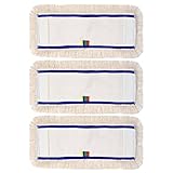 Profi Wischbezug aus Baumwolle | 40cm Breite | 3er-Pack | für alle Bodenarten und Bodenwischer | Ersatzbezug zur Schmutzaufnahme mittels Wischmopp