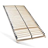 Sleepneo Lattenrost 100x200, Ergonomischer 7-Zonen-Lattenrost aus Buchenholz, 28 Latten, Selbstmontage, hohe Traglast bis 150Kg