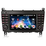 8-Kern 4GB RAM 64GB ROM 7 Zoll Android 14 Autoradio GPS Navi Für Mercedes C Klasse W203 CLC Klasse G-Klasse W463 IPS Touchscreen CarPlay Android Auto Bluetooth 5.0 DAB+ WiFi DSP USB OBD2 Canbus SWC