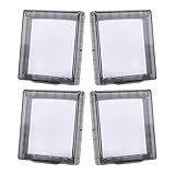 Ciieeo 4 Stück Selbstklebende Transparente Steckdosen Abdeckungen für Außen Spritzwassergeschützt Dünn Schutz für Schalter und Steckdosen Im Bad und Außenbereich
