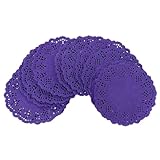 SHYYOULQE 8,9 cm Spitzenpapier Kuchen Tischset Backen Öl absorbierende Pizza Matten Dekoration Deckchen für Party Hochzeit