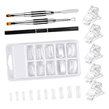 CRILSTYLEO 1 Satz Nagelverlängerung Maniküre Französische Manikürebürste Gel-nagelformen Nagelspitzen Selber Machen Falsche Fingernägel Clips Für Nagelspitzen Manikürezubehör Plastik Weiß