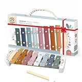 Speedy Monkey Xylophon 26,9x11,3x2,5cm bunt, Holz Spielzeug für Kinder, Liebevolle Details- tolle Geschenkidee
