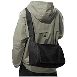 VENATIN Umhängetaschen Herren aus Canvas,Vintage Canvas Messenger Bag,Laptoptasche 15.6 Zoll für Arbeit Arbeitstasche,Schwarz