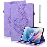 YiChZhe Hülle für Samsung Galaxy Tab S11 (2025) Stoßfest Schutzhülle mit Verstellbarem Ständer Kartenfach Stifthalter Cover, Lila