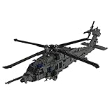 MasterBrickPlay Technik Helikopter Bausatz, HH-60W Jolly Green II Militärkopter MOC Flugzeug Bausteine, 1893 Teile Technik Hubschrauber Klemmbausteine Geschenk für Erwachsene