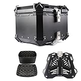 WNANCH Aluminium Motorradkoffer & Gepã Topcase 28L 36L 45L 55L 65L 80L 100L Top Case Roller Koffer Mit 2 Schlüsseln Helmkoffer für Elektromobil (Size : A-65L)