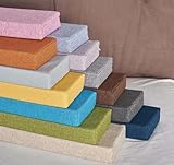 Bankkissen, personalisierbare Größe, hochelastisch, mit langem Sitzkissen, wasserabweisend, für Gartenmöbel, Schaukel, Terrasse, K-150 x 50 x 5 cm