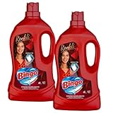 Bingo Flüssigwaschmittel für bunte Wäsche – 2 x 4 L – Mit Farbschutz