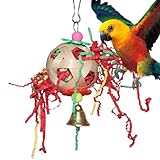 Spielzeug zum Zerkleinern von Vögeln, Vogelspielzeug mit Ball Häcksler - Futterspielzeug für Papageien | Vogelzubehör Kauspielzeug geeignet für Sittiche,