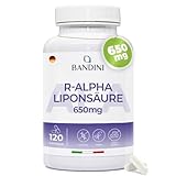 Bandini® Alpha-Liponsäure (Alpha Lipoic Acid) 650 mg Depot | 120 hochdosierte vegane Kapseln | Natürliches Antioxidans | Hohe Bioverfügbarkeit | Hilft bei Entzündungen | 4 Monats-Vorrat | Laborgeprüft
