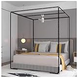 Betthimmel-Gestell für vier Pfostenbetten – äußere Stütze mit Moskitonetz-Halterung und Himmelstangen – ideal für Queen-Size-Betten