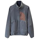 Bauzuoyo Fleecejacke Herren Langarm Stehkragen Teddyjacke Outdoor Winter Trekkingjacke Mantal mit Taschen Leichte Winddichte Winterjacke Weich Warm Fleecefutter Oberbekleidung