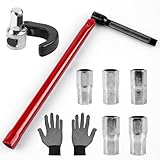 13 mm Standhahnmutterschlüssel Set, 8-12mm Armaturenschlüssel mit Handschuhen, Standhahn-Mutternschlüssel-Satz, Sanitär Werkzeug Waschbeckenarmatur-Werkzeug Spezialwerkzeug