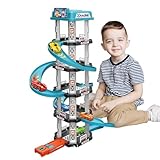 Auto Rampe Spielzeug - Verkehrsfahrzeug Rennbahn | Vorschul Garagen Auto Strecke | Rollenspiel Rennstrecke für Autos | Lernspielzeug für und Mädchen | fürr Parkplatz Montage, Stadtstraße und Be